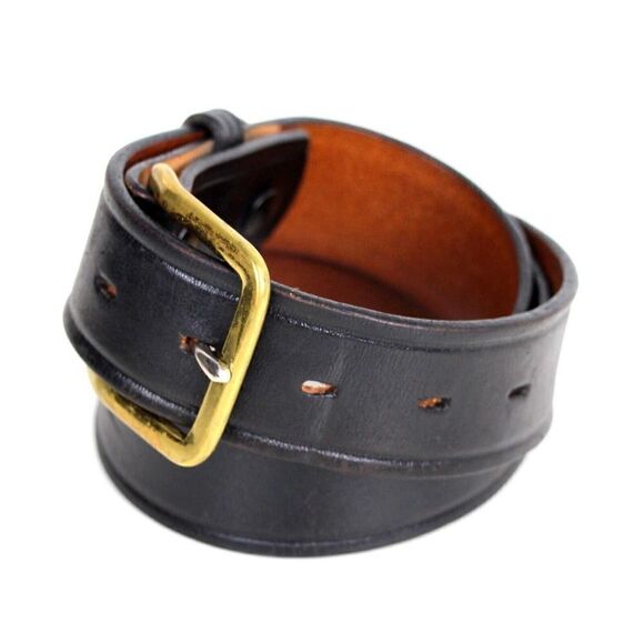 Don Hume SADDLE BLACK GENUINE LEATHER 1.5"Wd CASUAL DRESS MEN'S BELT Sz 36 (G35 - Picture 3 of 12